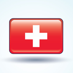 Flag set of switzerland, vector illustration