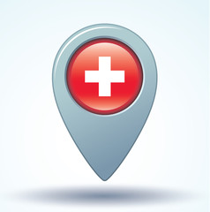 Obraz premium Flag set of switzerland, vector illustration