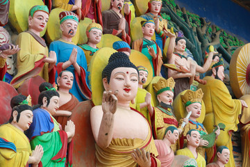 colorful buddha sculpture