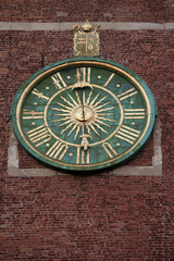 Fototapeta na wymiar Clock on Wawel Cathedral Bell Tower in Krakow