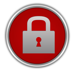 protect circular icon on white background