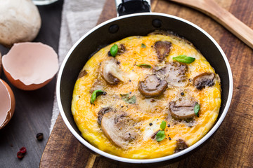 Omelette with mushrooms