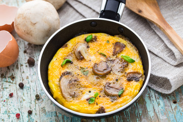 Omelette with mushrooms