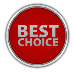 Best choice circular icon on white background