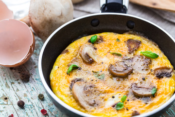 Omelette with mushrooms