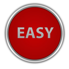 easy circular icon on white background