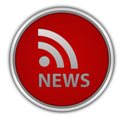 News circular icon on white background