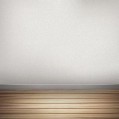 empty interior wall with wooden floor