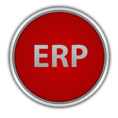 ERP circular icon on white background
