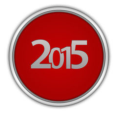 2015  circular icon on white background