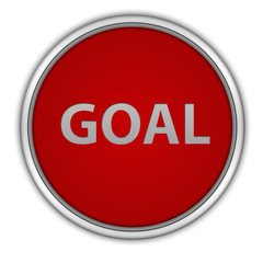 Goal circular icon on white background