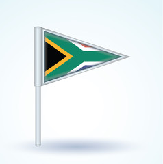 Flag set of South africa, vector illustration