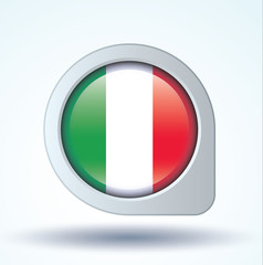 Flag set of italia, vector illustration