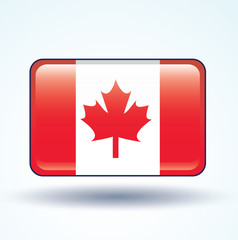 Flag set of Canada, vector illustration