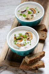 Vegane Champignonsuppe