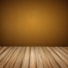 empty interior wall with wooden floor