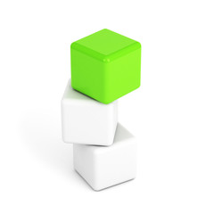 bright green box leadership concept
