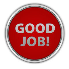 Good job circular icon on white background