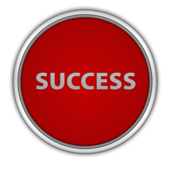 Success circular icon on white background
