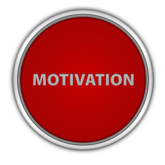 Motivation circular icon on white background