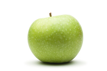 fresh green apple isolated over white background