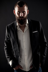 Fototapeta premium Portrait of a bearded man