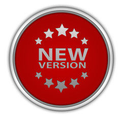 New version circular icon on white background