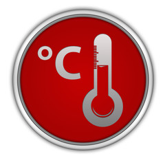  Celsius circular icon on white background