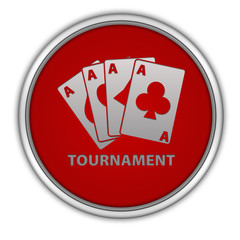 Tournament circular icon on white background