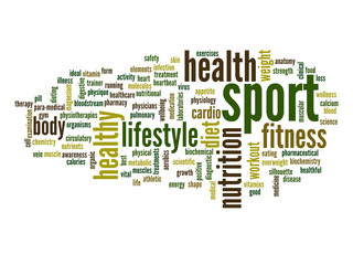 Conceptual health word cloud