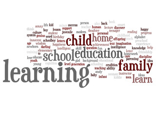 Conceptual education word cloud