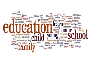 Conceptual education word cloud
