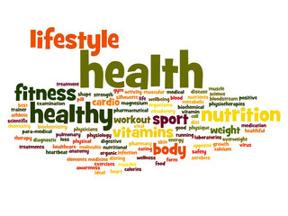 Fototapeta premium Conceptual health word cloud