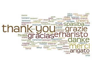 Conceptual thank you word cloud