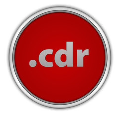 .cdr circular icon on white background
