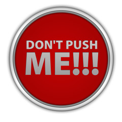 Do not push me circular icon on white background