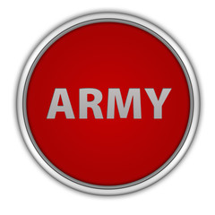 Army circular icon on white background