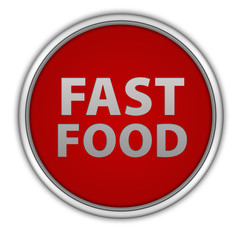 Faast food circular icon on white background