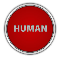 Human circular icon on white background