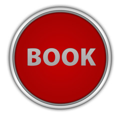 Book circular icon on white background