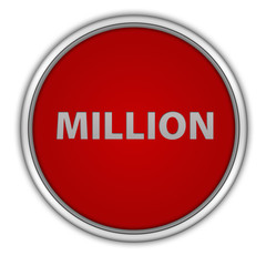 Million circular icon on white background