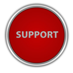 Support circular icon on white background
