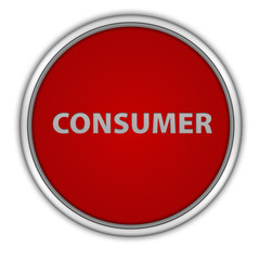 Consumer circular icon on white background