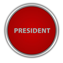 President circular icon on white background