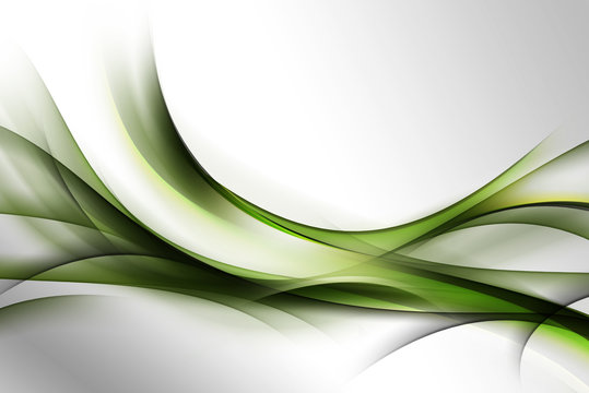 zielona abstrakcja na szarym tle © SidorArt