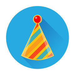 celebratory striped clown cap icon