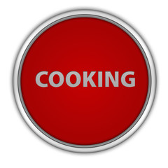 Cooking circular icon on white background