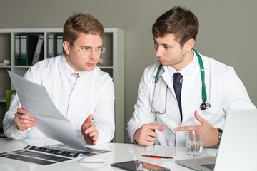 two doctors talking