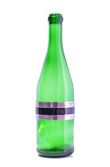Wine thermometer on wine bottle with clipping path