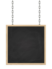 Aush&auml;ngeschild an Ketten h&auml;ngend